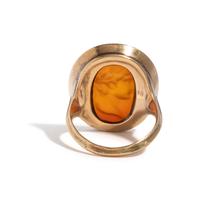 A Neoclassical Gold and Carnelian Finger Ring with the Portrait Head of an Emperor
