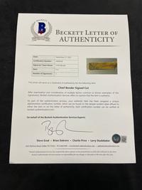 A Group of Three Vintage Baseball Hall of Fame Signed Autograph Cuts, Including Connie Mack, Chief Bender and Joe DiMaggio (Beckett Authentication Services BAS Certified),
