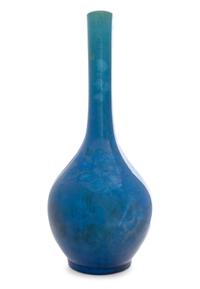A Large Chinese Turquoise Glazed Porcelain Bottle Vase