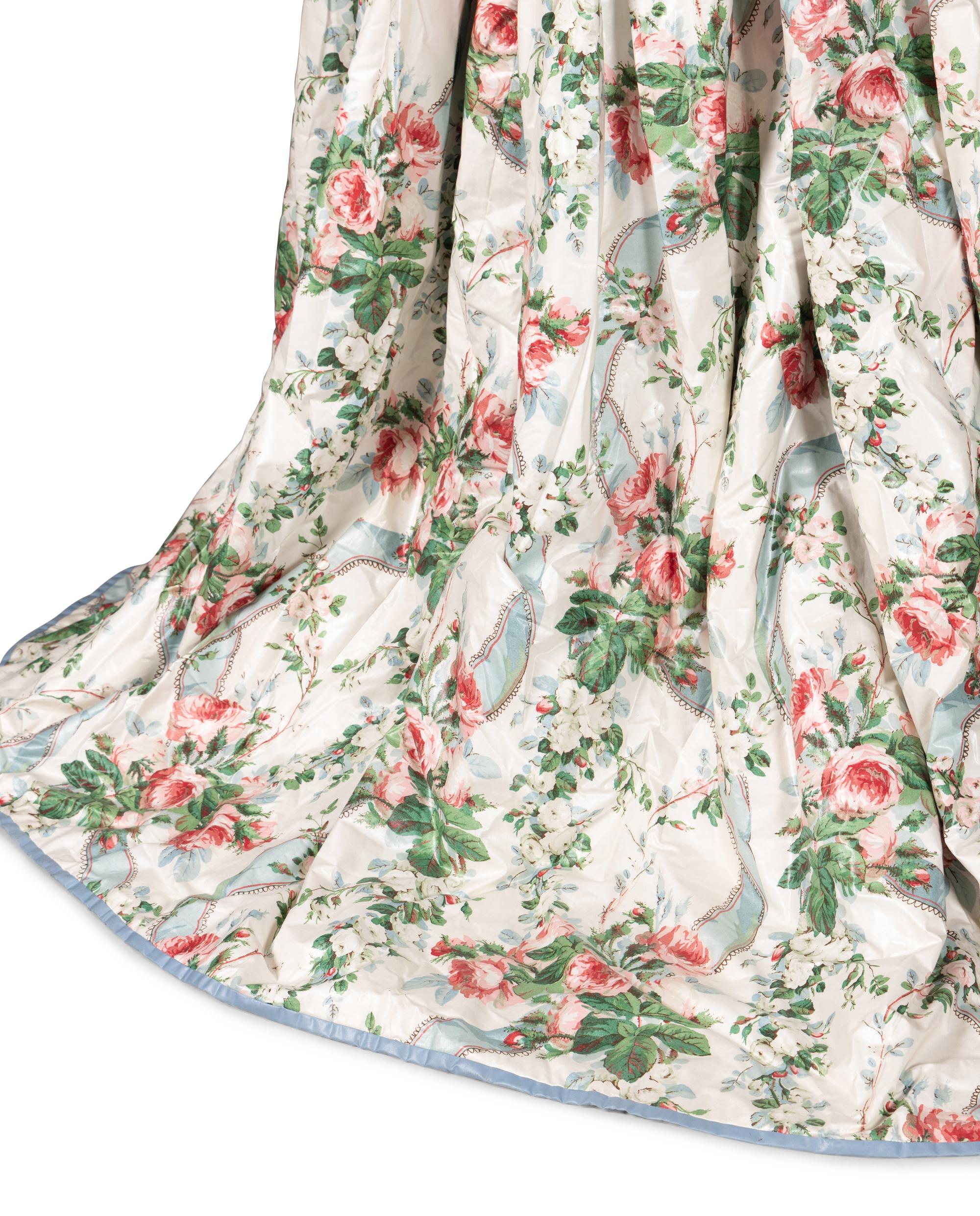 Two Pairs of Drapery Panels and Two Valances