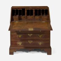 A Chippendale carved walnut slant-front desk Probably Pennsylvania, 18th century