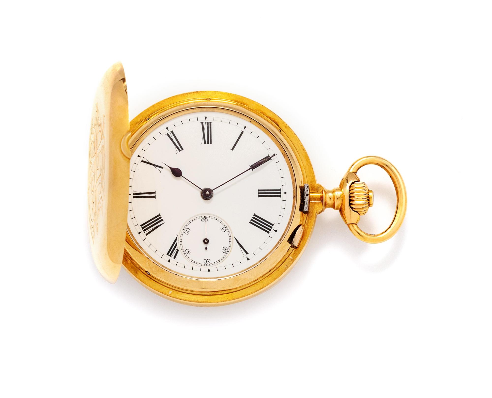 Yellow Gold Hunter Case Pocket Watch