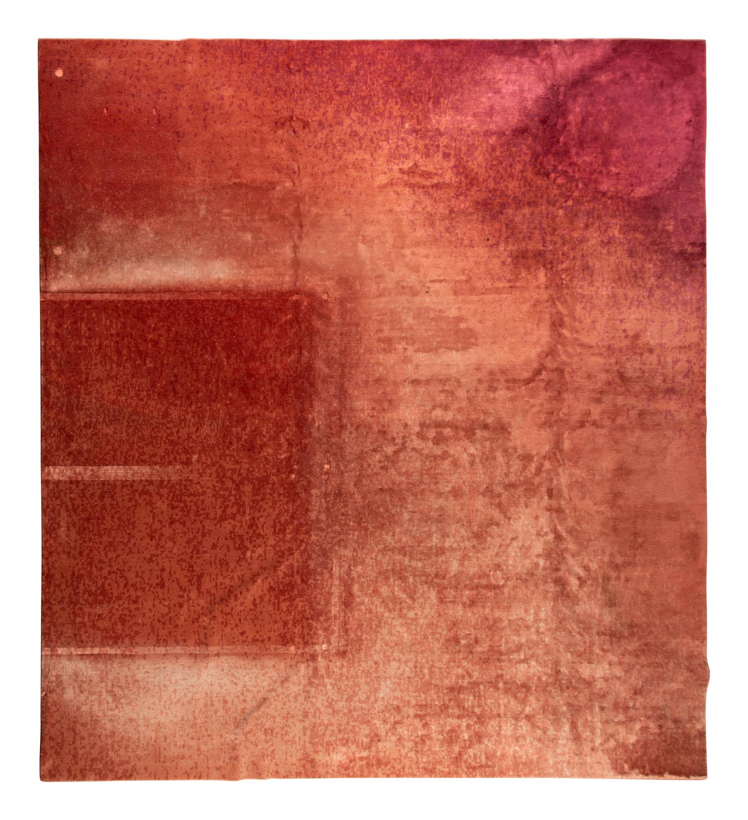 A Contemporary Silk Pile Rug Retailed by Fort Street Studio