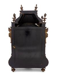 A Louis XIV Style Gilt Bronze and Tortoiseshell Veneered Mantel Clock