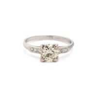 COLORED DIAMOND AND DIAMOND RING