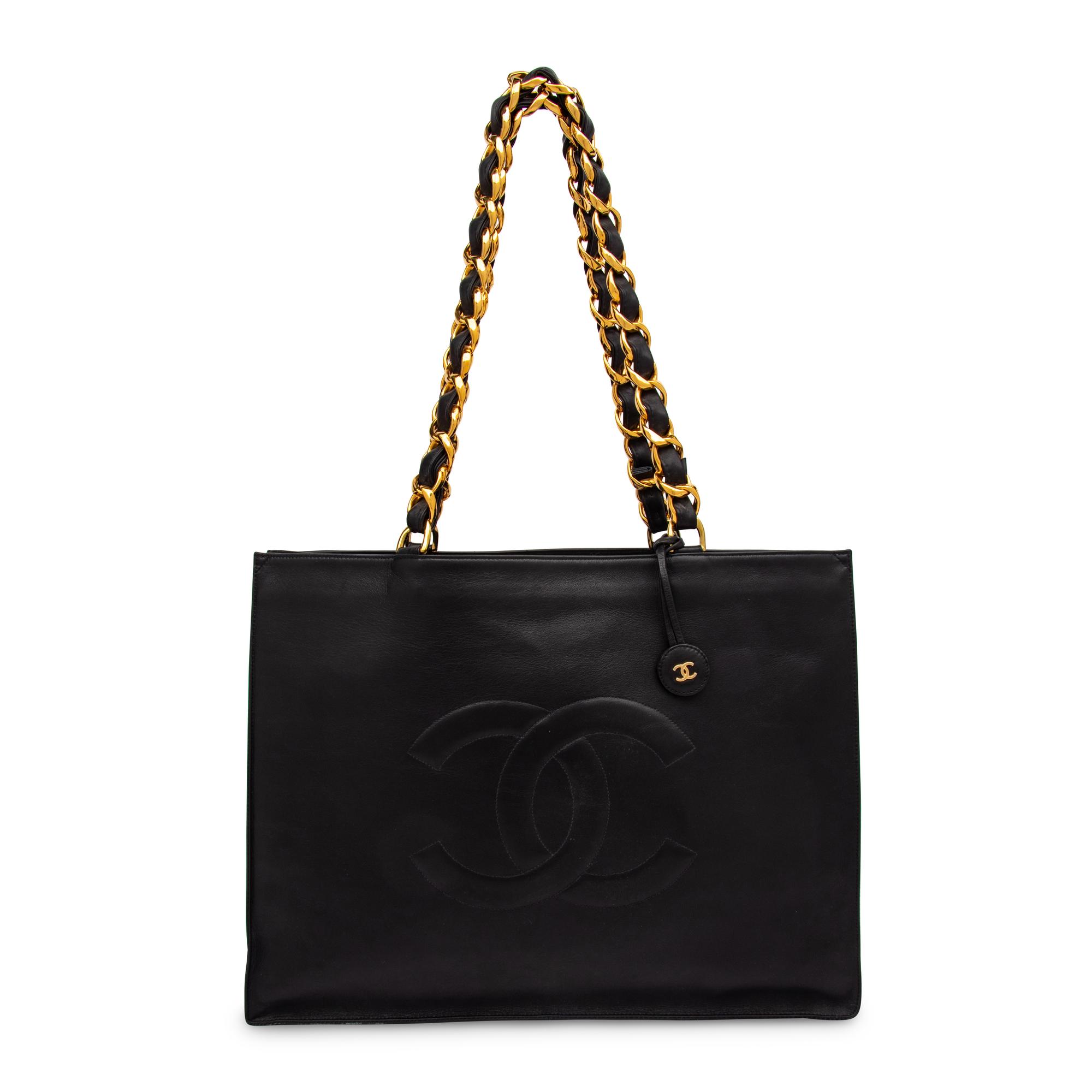 Chanel, Black Leather CC Tote