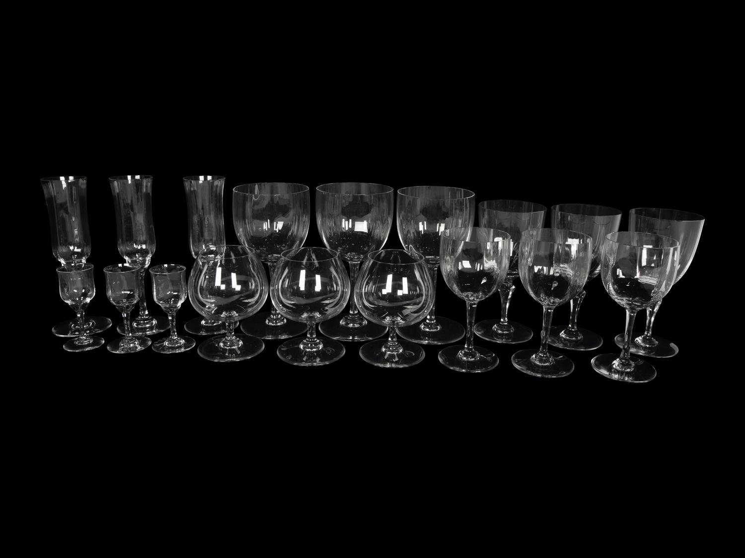 A Baccarat Stemware Service