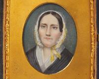 American School 19th Century, A Portrait Miniature of Mrs. Mary Byrnes