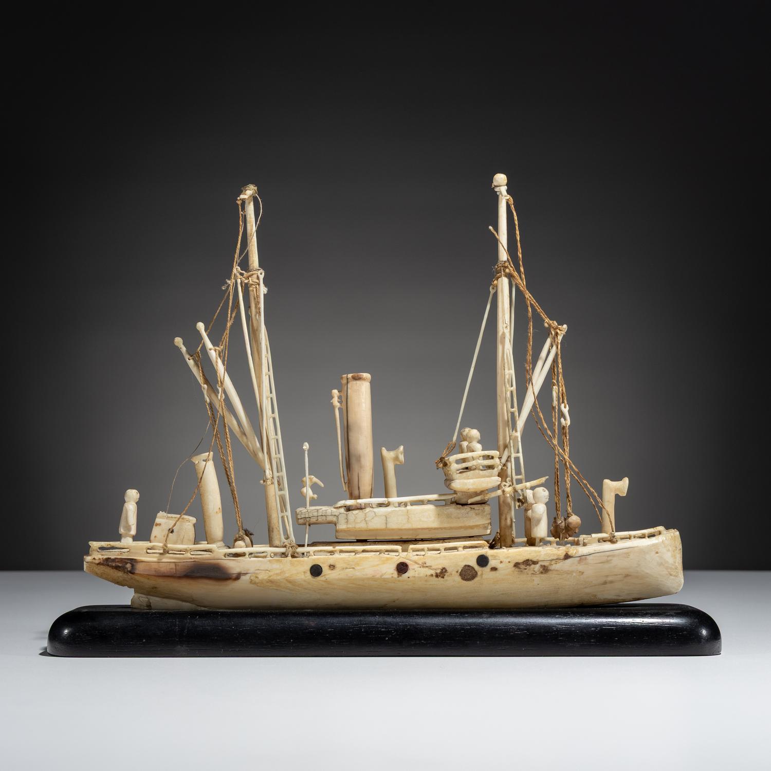 Inupiat Whaling Steam Ship Model