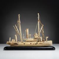 Inupiat Whaling Steam Ship Model