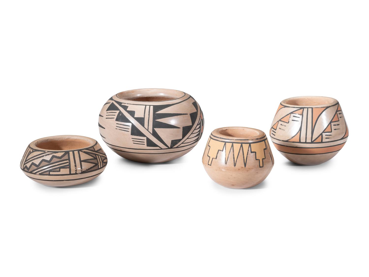Miniature Polychrome Pottery Jars