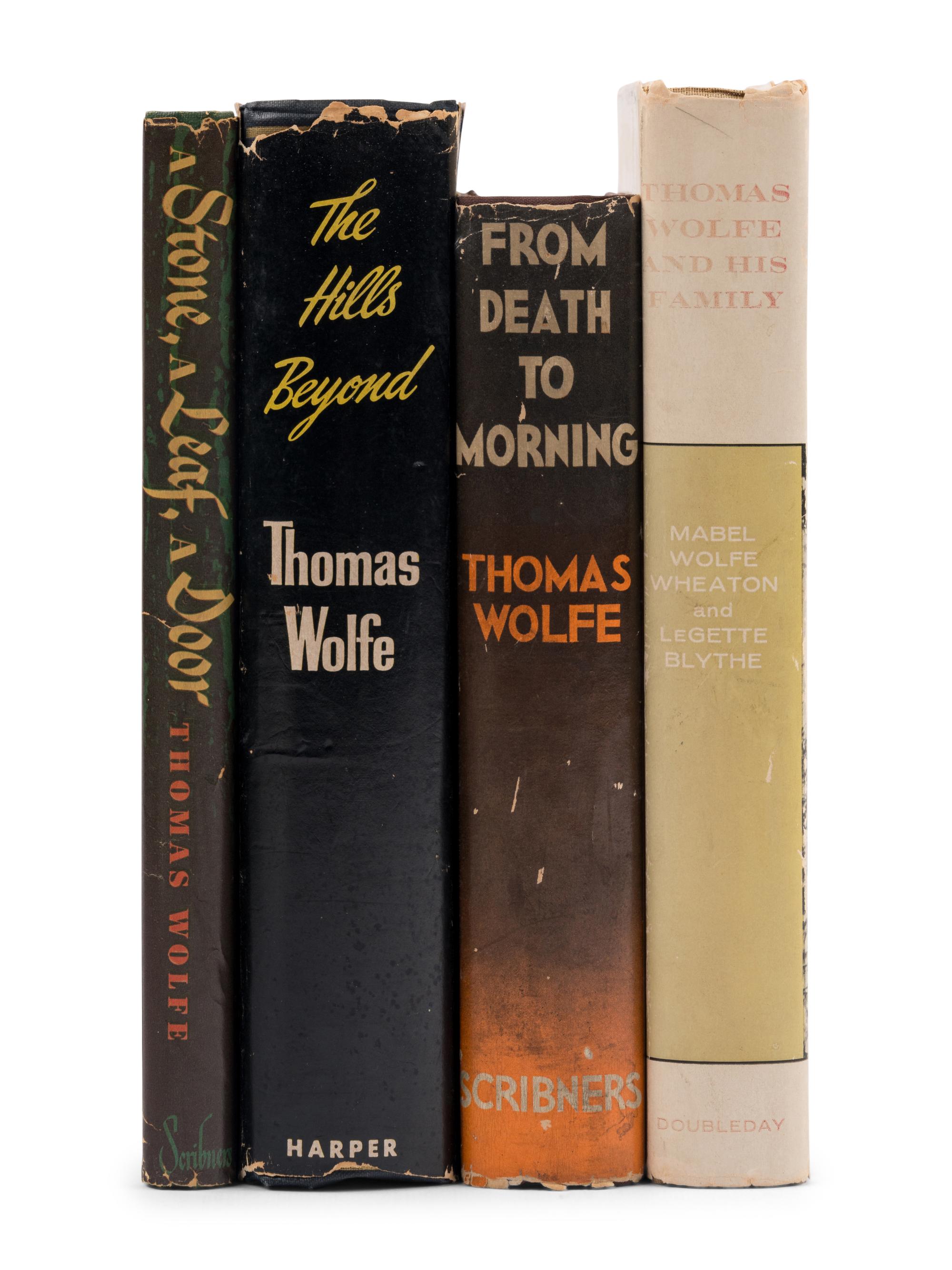 WOLFE, Thomas (1900-1938). A group of 3 FIRST EDITIONS, comprising: