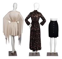 Two Dresses and One Skirt: One Geoffrey Beene, One Giorgio Sant'Angelo, One Chanel Skirt, 1960-80s