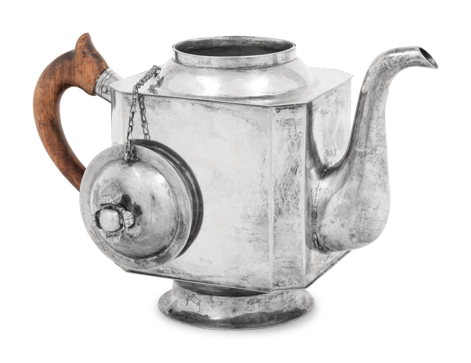 An Argentinian Silver-Plate Coffee Pot
