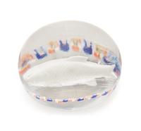 Saint-Louis, France, a garlanded sulphide fish paperweight