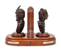 Bronze Bookends, Trapper and Warrior , edition 6/100