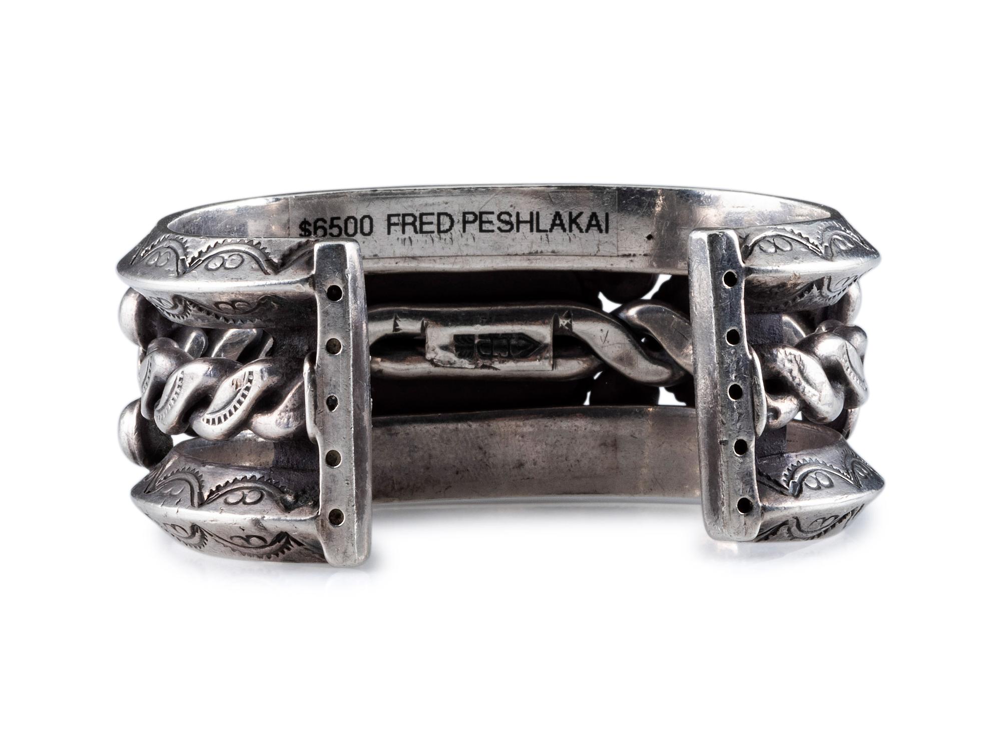 Heavy Silver Cuff, with Three Turquoise Cabochons