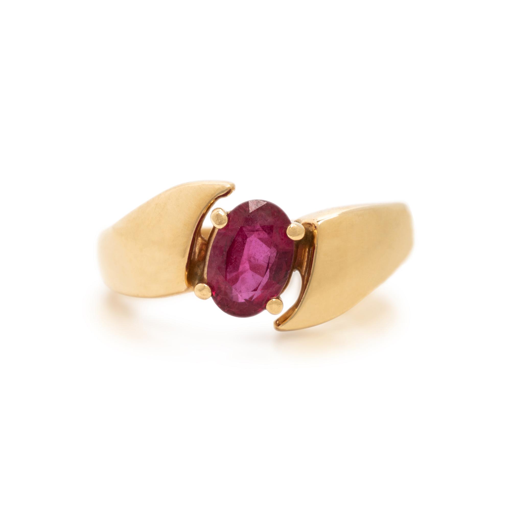 Ruby and Yellow Gold Ring