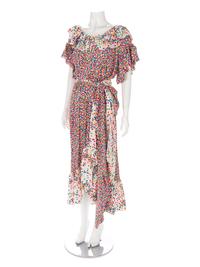 Three Vintage Silk Designer Summer Dresses; Two Yves Saint Laurent, One Oscar de la Renta, 1980s: