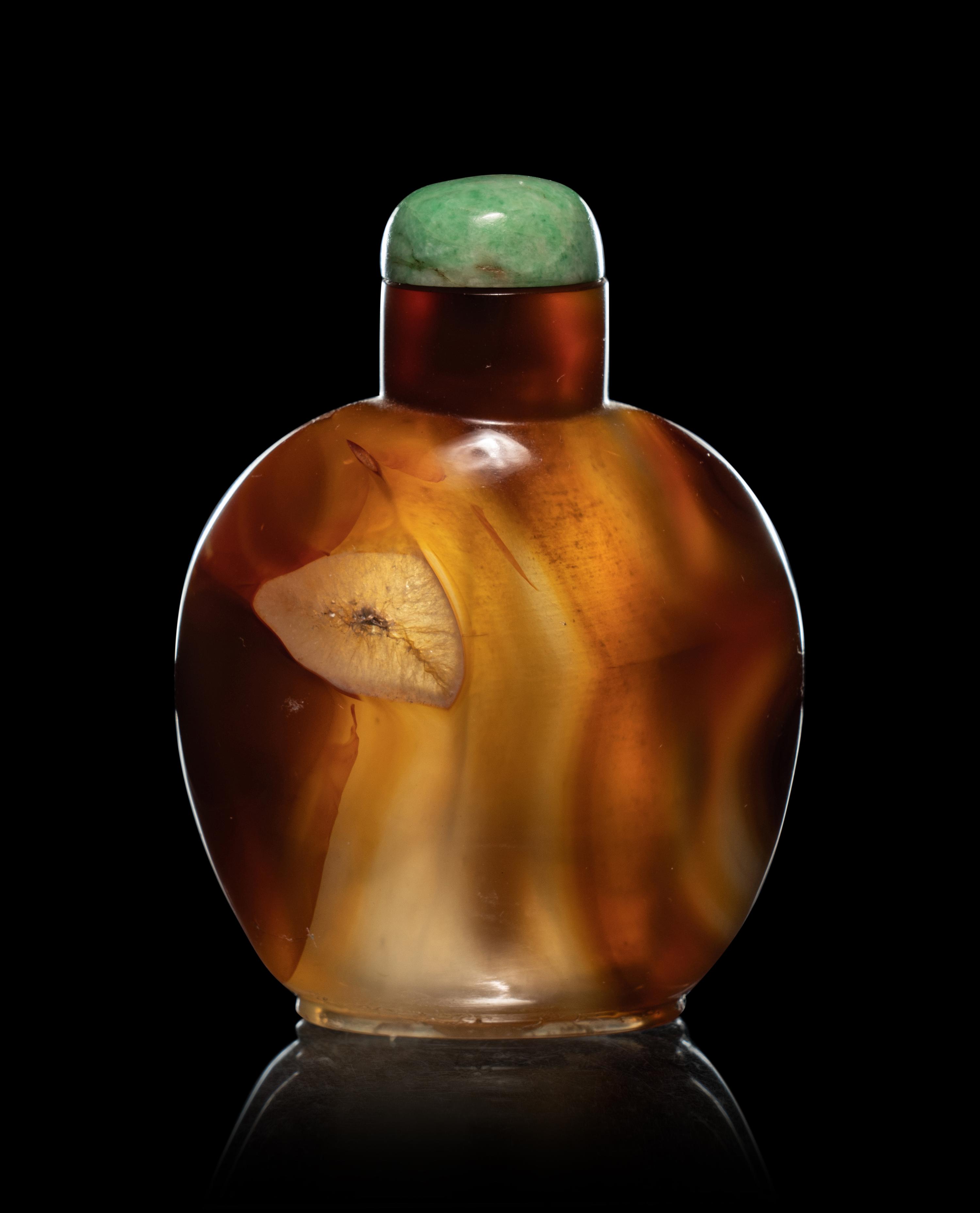Three Agate Snuff Bottles