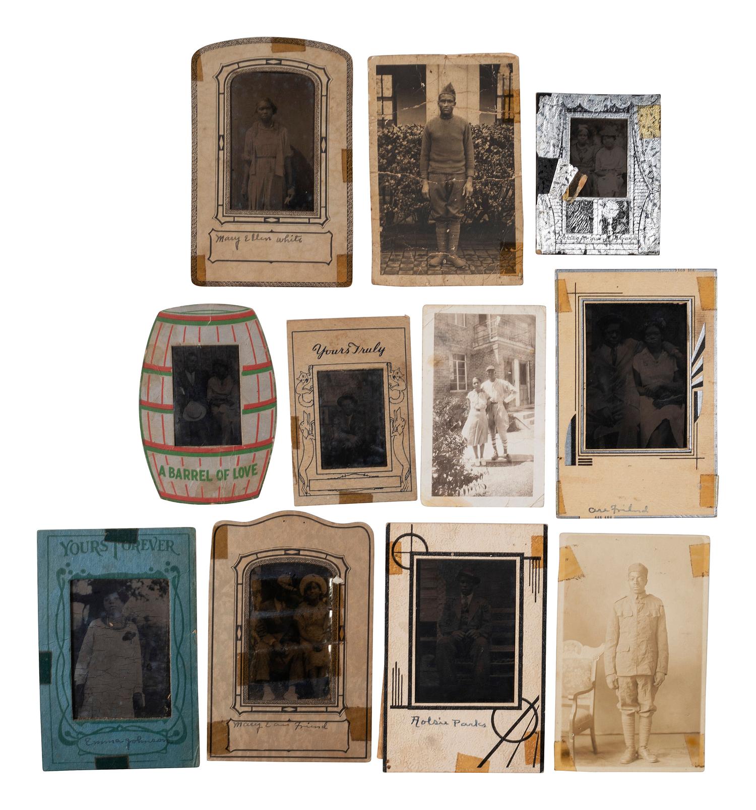 [AFRICAN AMERICANA] -- [EARLY PHOTOGRAPHY]. A group of 13 photographs of African American subjects, incl. soldiers.