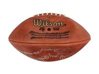 Mike Ditka’s Personally Owned Wilson NFL 75 Multi-Signed Hall of Fame Autograph Football Formerly Displayed at Mike Ditka's Restaurant