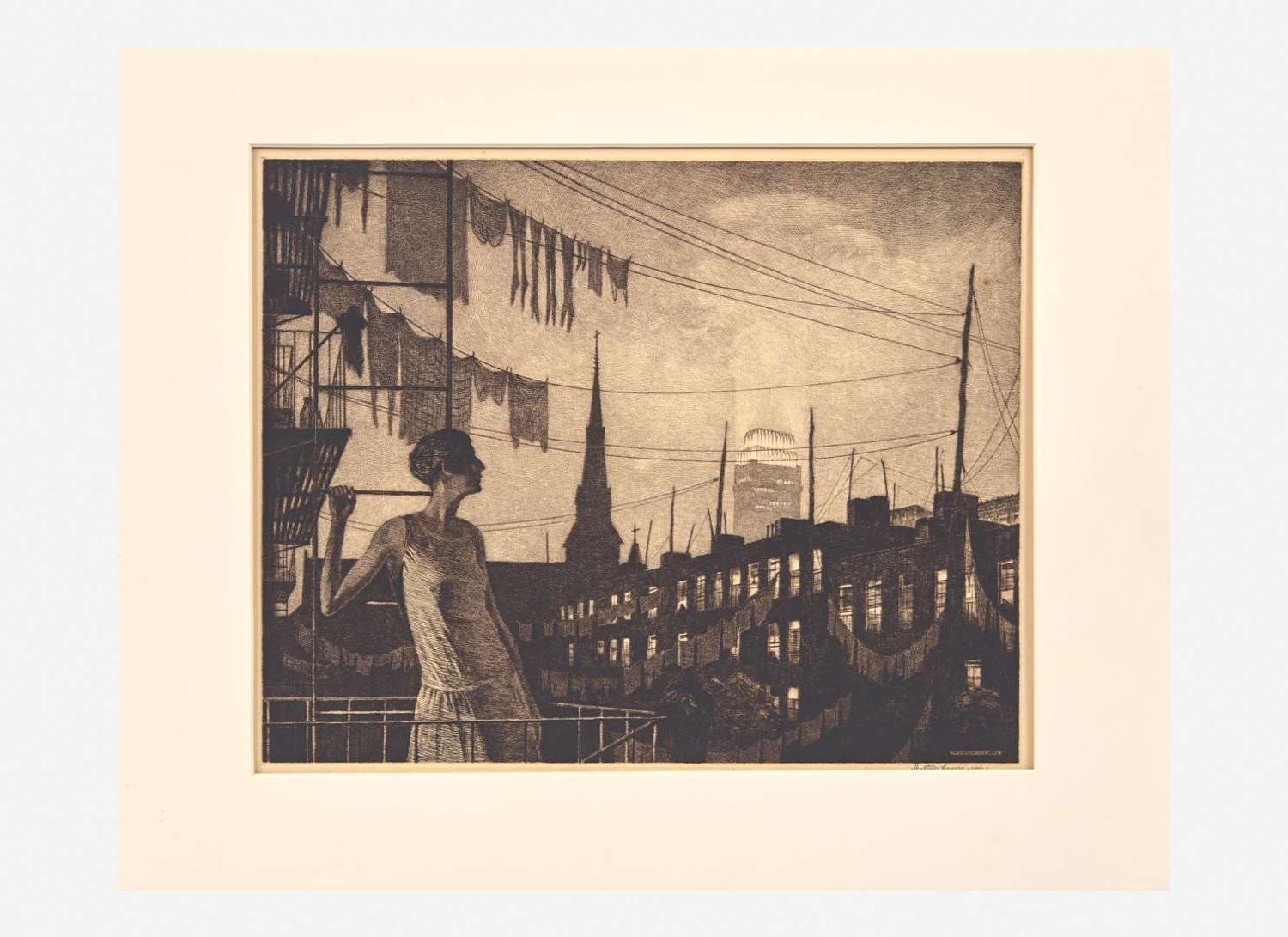 Martin Lewis (American, 1881-1962) - Glow of the City