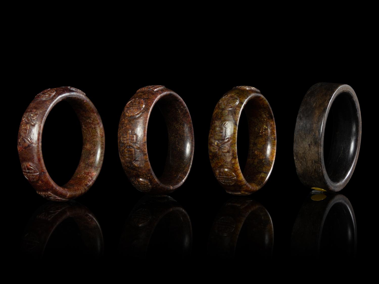 Four Chinese Jade Bangles