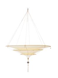 A Fortuny Silk Scheherazade Three-Tier Chandelier Shade — 20TH CENTURY