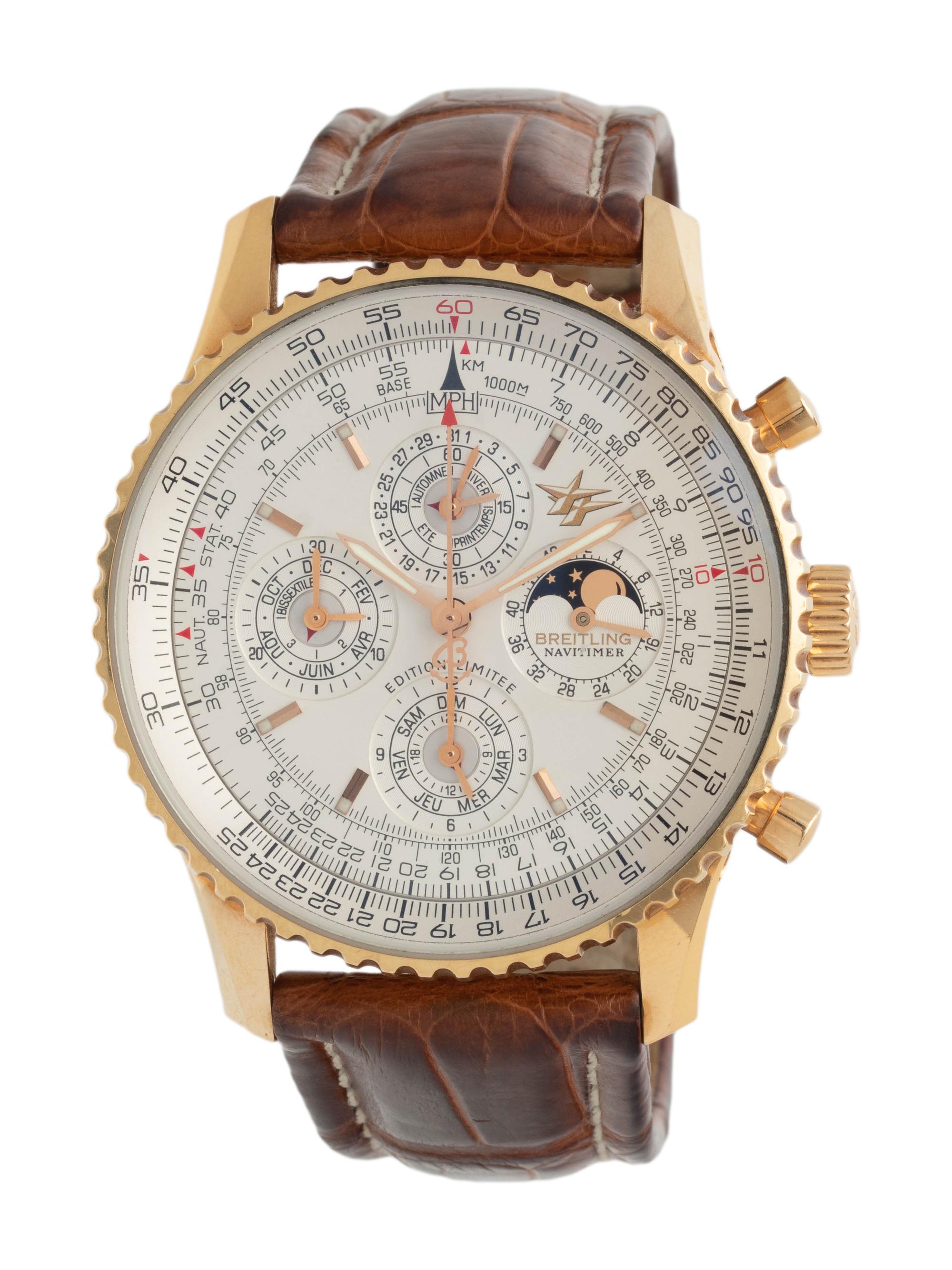A RARE BREITLING, REF. H29320 18K PINK GOLD LIMITED EDITION 50TH ANNIVERSARY 'NAVITIMER QUANTIEME' PERPETUAL CALENDAR CHRONOGRAPH WRISTWATCH