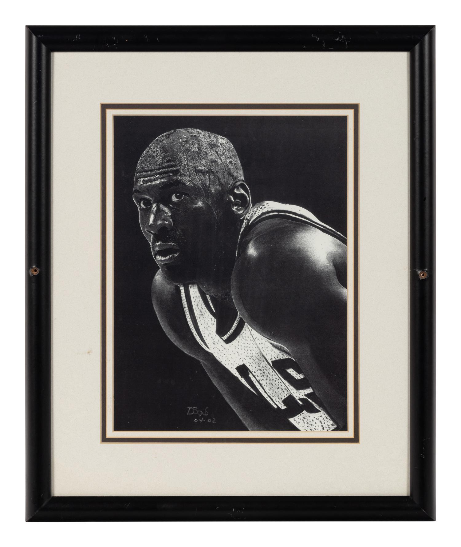 A Group of Five Photographs of Michael Jordan Formerly Displayed at Mike Ditka’s Restaurant