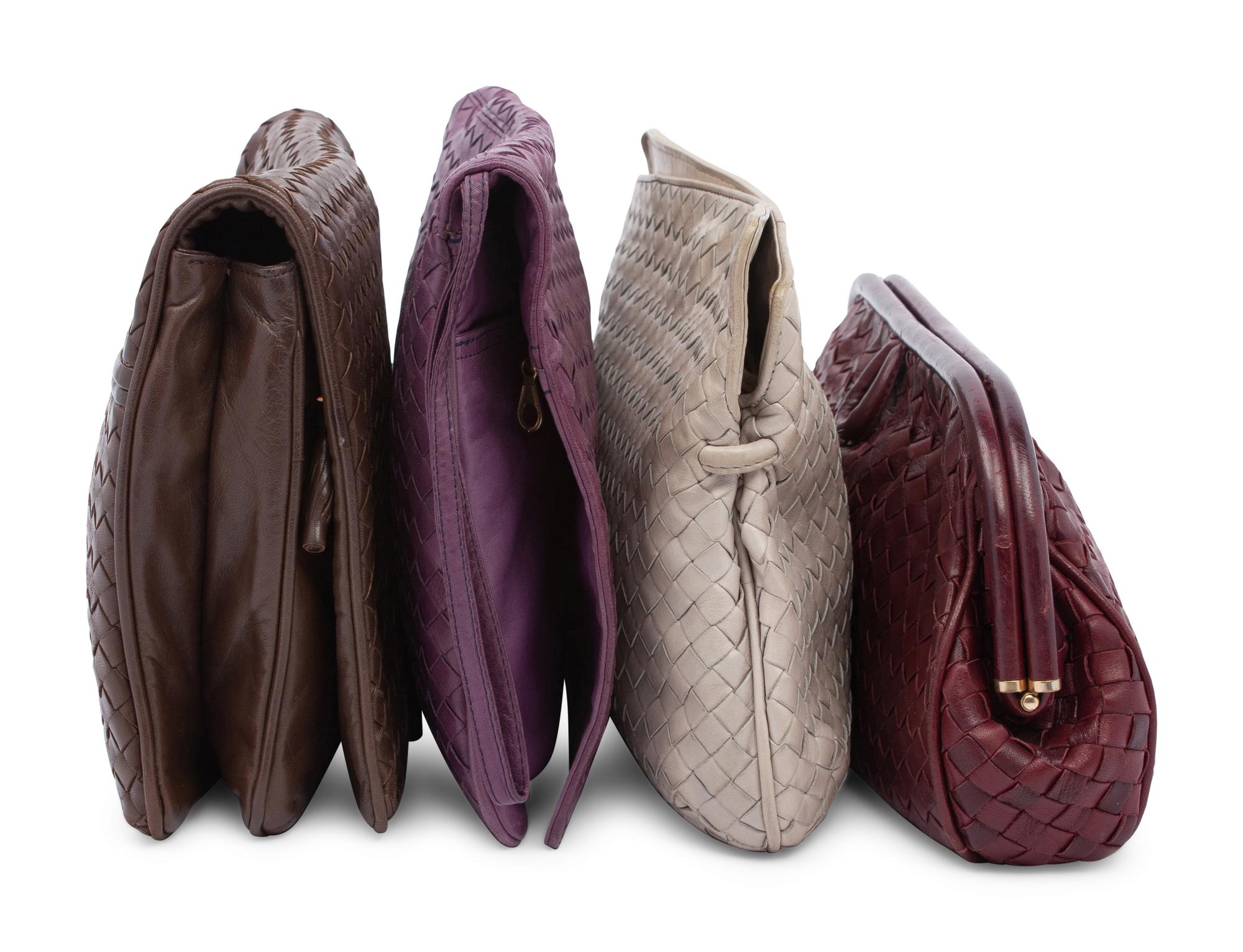 Four Bottega Veneta Intrecciato Bags, 1980-90