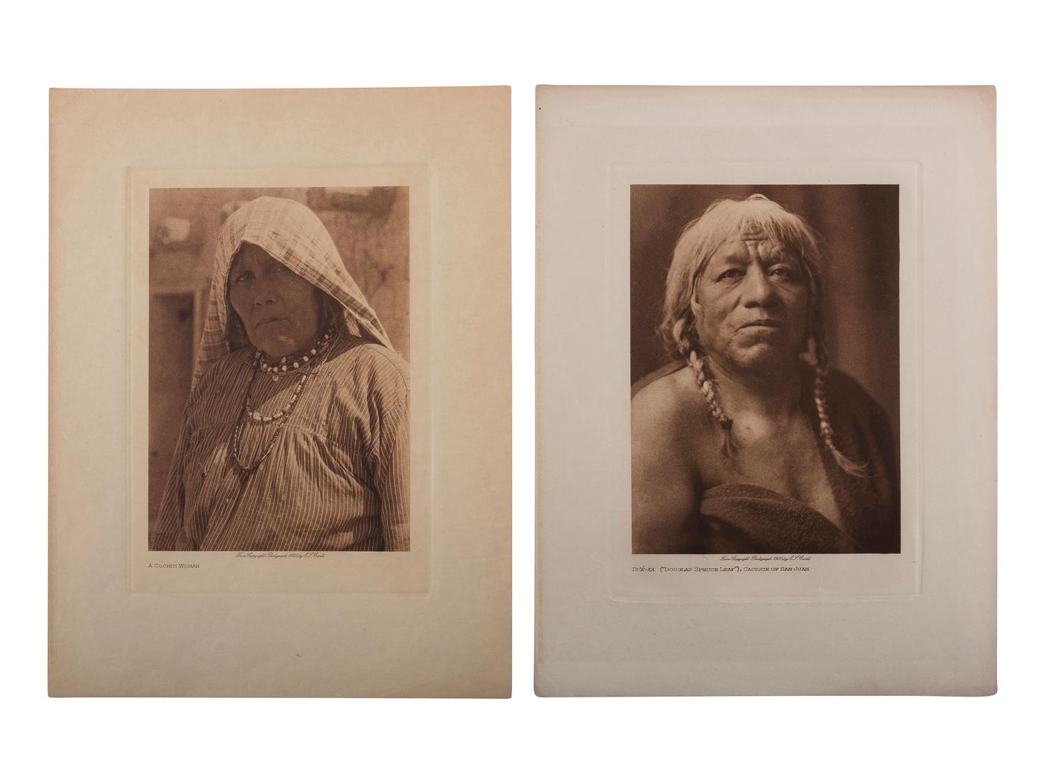 [NATIVE AMERICANS]. CURTIS, Edward S., photographer. A portfolio of 18 volume photogravures of Southwestern and Plains subjects.