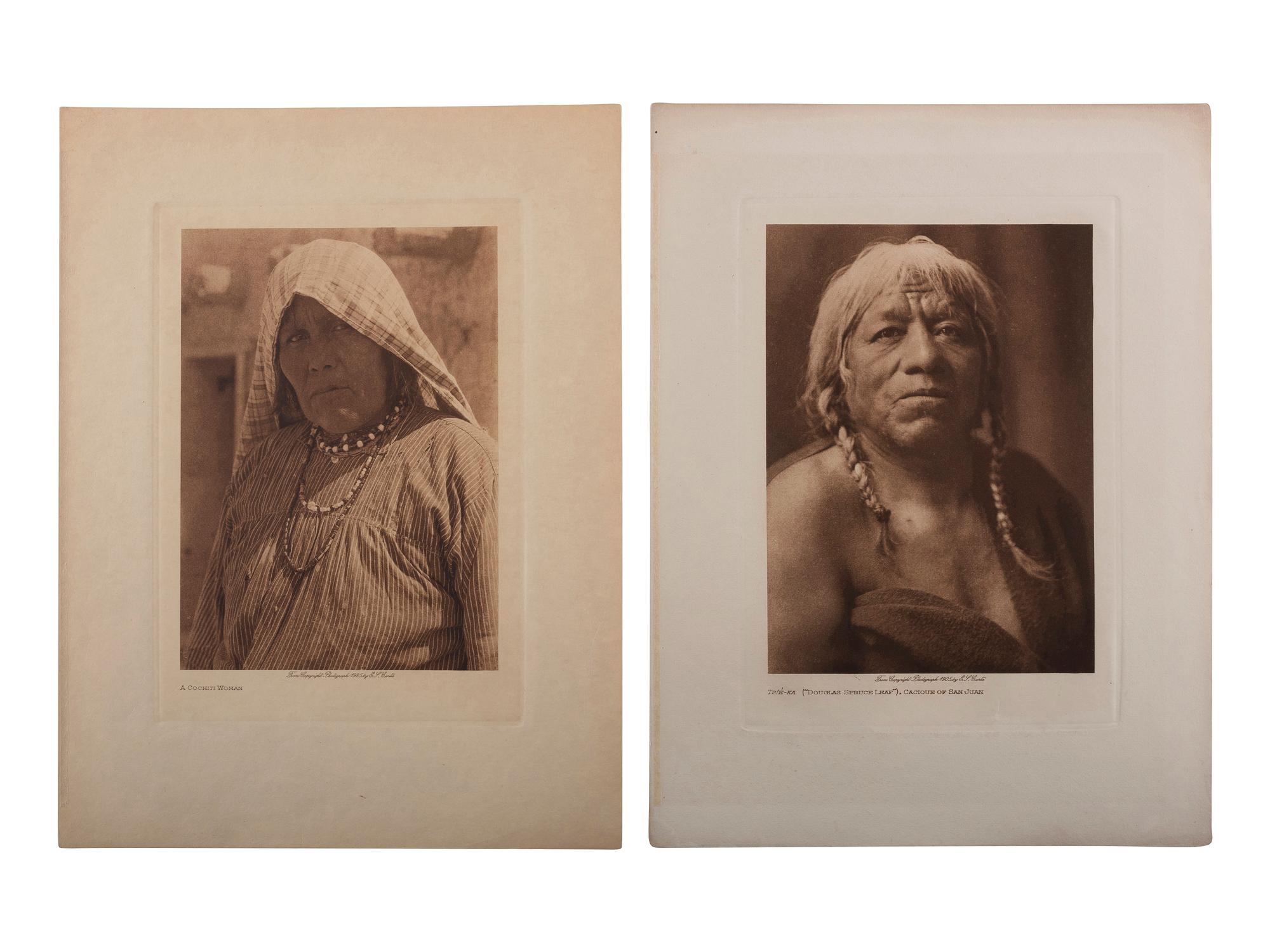 [NATIVE AMERICANS]. CURTIS, Edward S., photographer. A portfolio of 18 volume photogravures of Southwestern and Plains subjects.