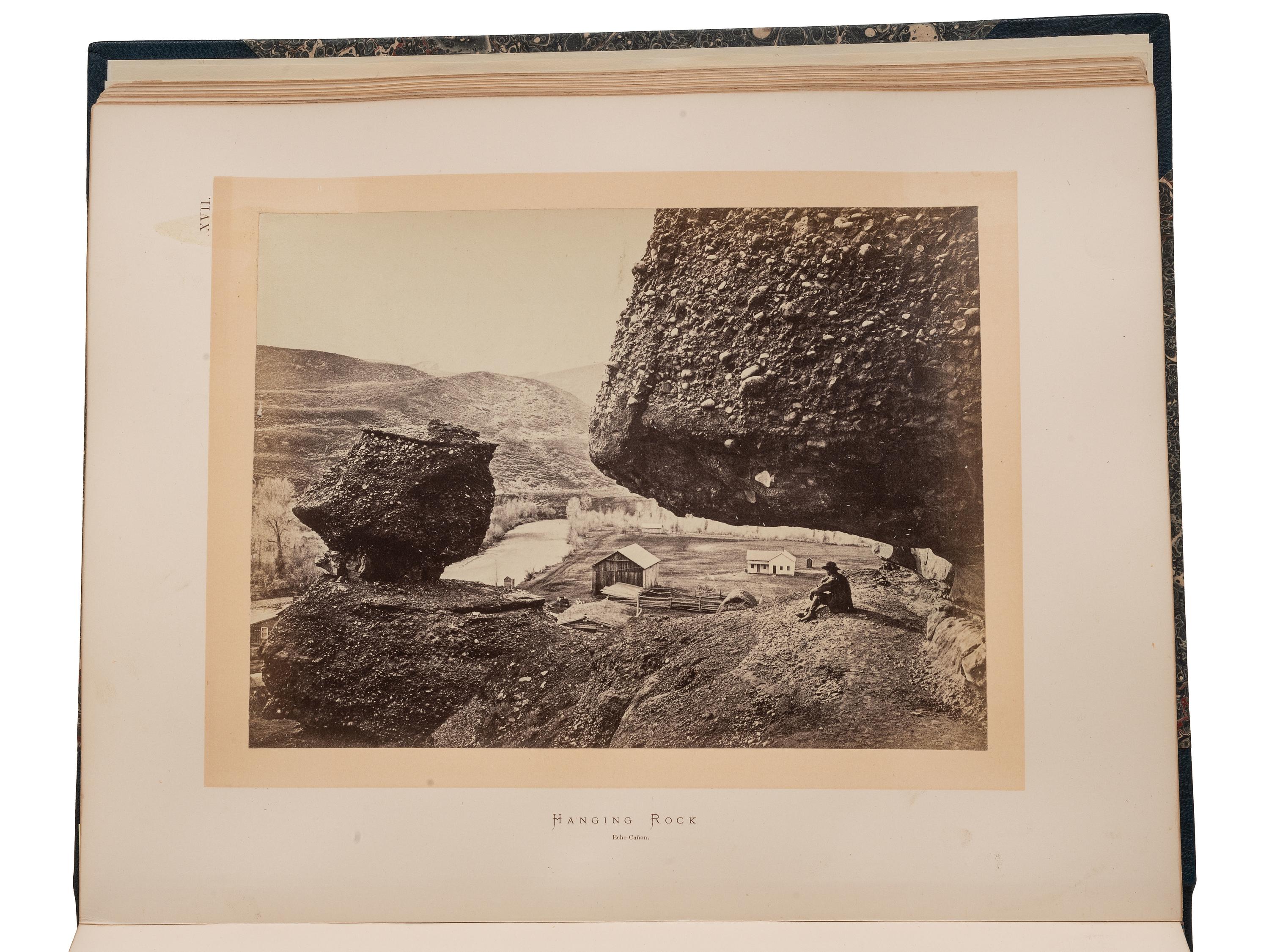 [WESTERN AMERICANA]. HAYDEN, Ferdinand V. (1829-1887). Sun pictures of Rocky Mountain scenery, with a description of the geographical and geological features, and some account of the resources of the Great West. 1870.