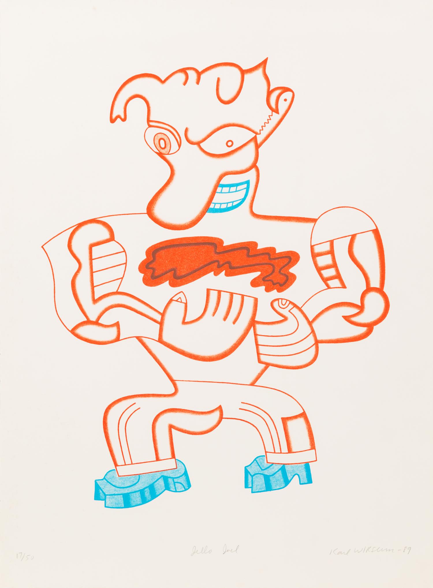 Karl Wirsum, (American, b. 1939), Jello Joel, 1989