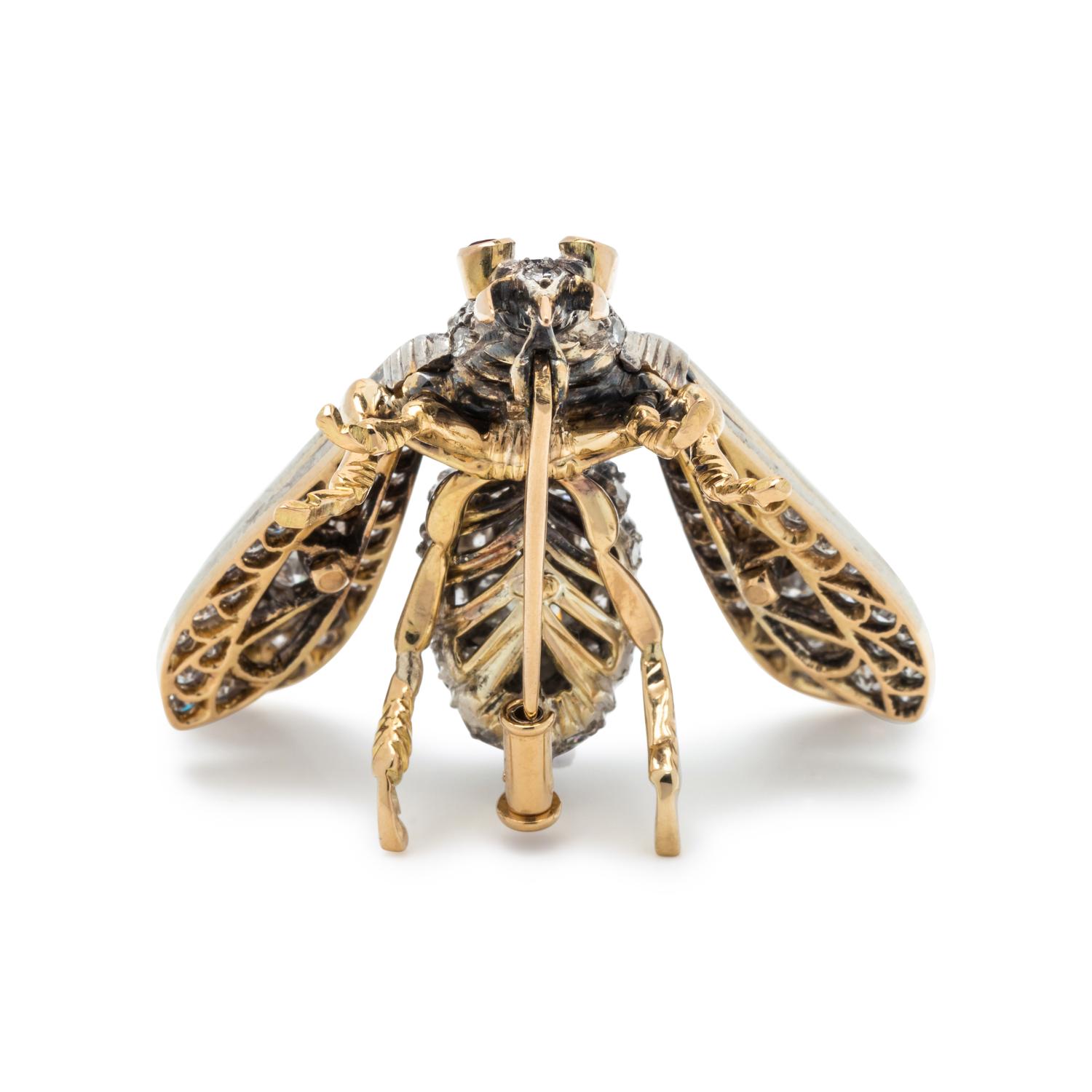 DIAMOND BEE BROOCH