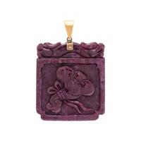 CARVED RUBY PENDANT