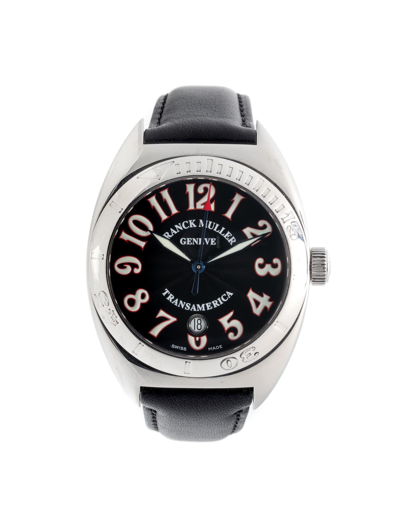 FRANCK MULLER, STAINLESS STEEL LIMITED EDITION REF. 2000 SC P 'TRANSAMERICA' WRISTWATCH