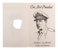 [MacARTHUR, Douglas (1880-1964)]. A group of ephemera from attempts to "draft" the General to run for President.