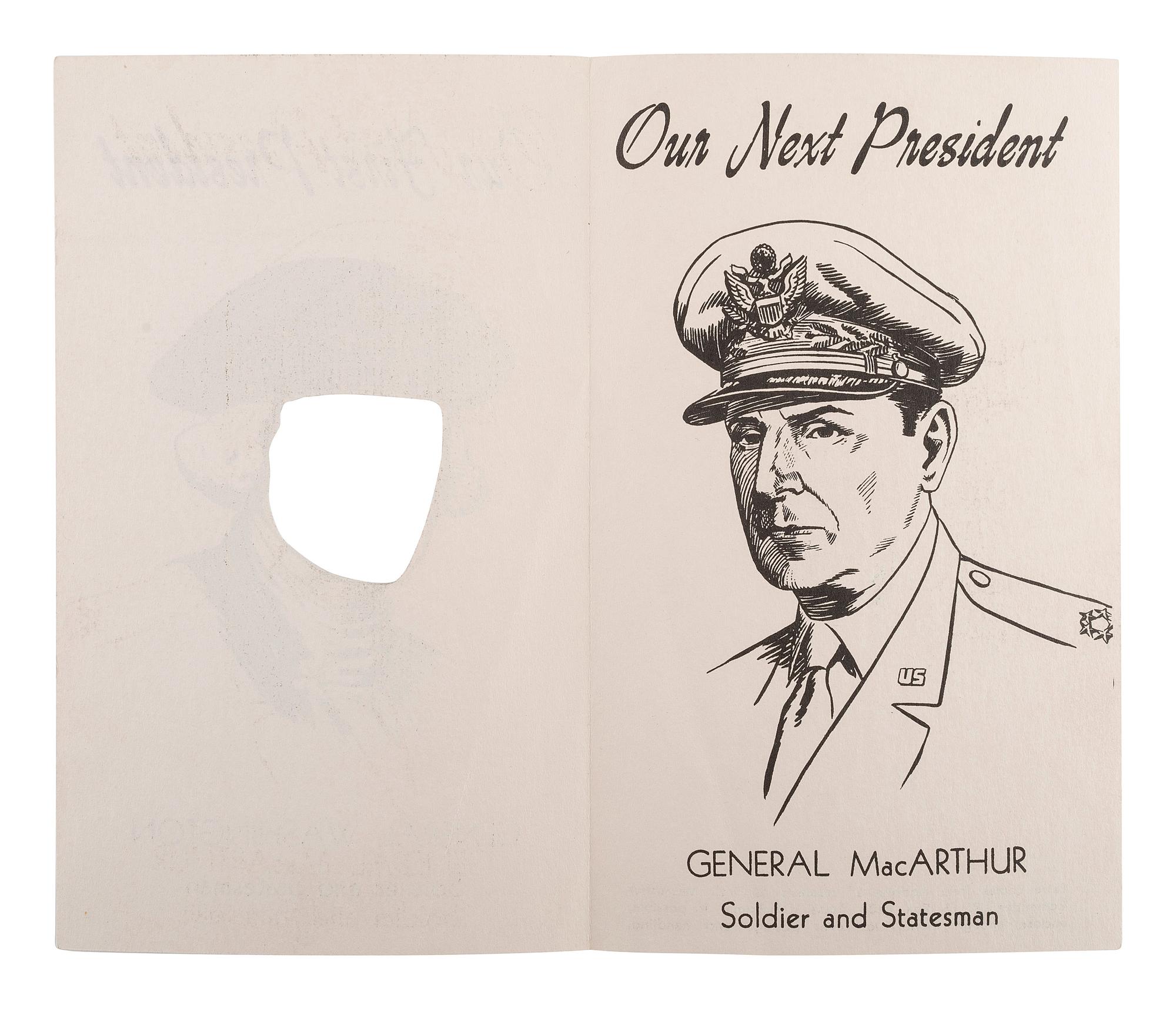 [MacARTHUR, Douglas (1880-1964)]. A group of ephemera from attempts to "draft" the General to run for President.