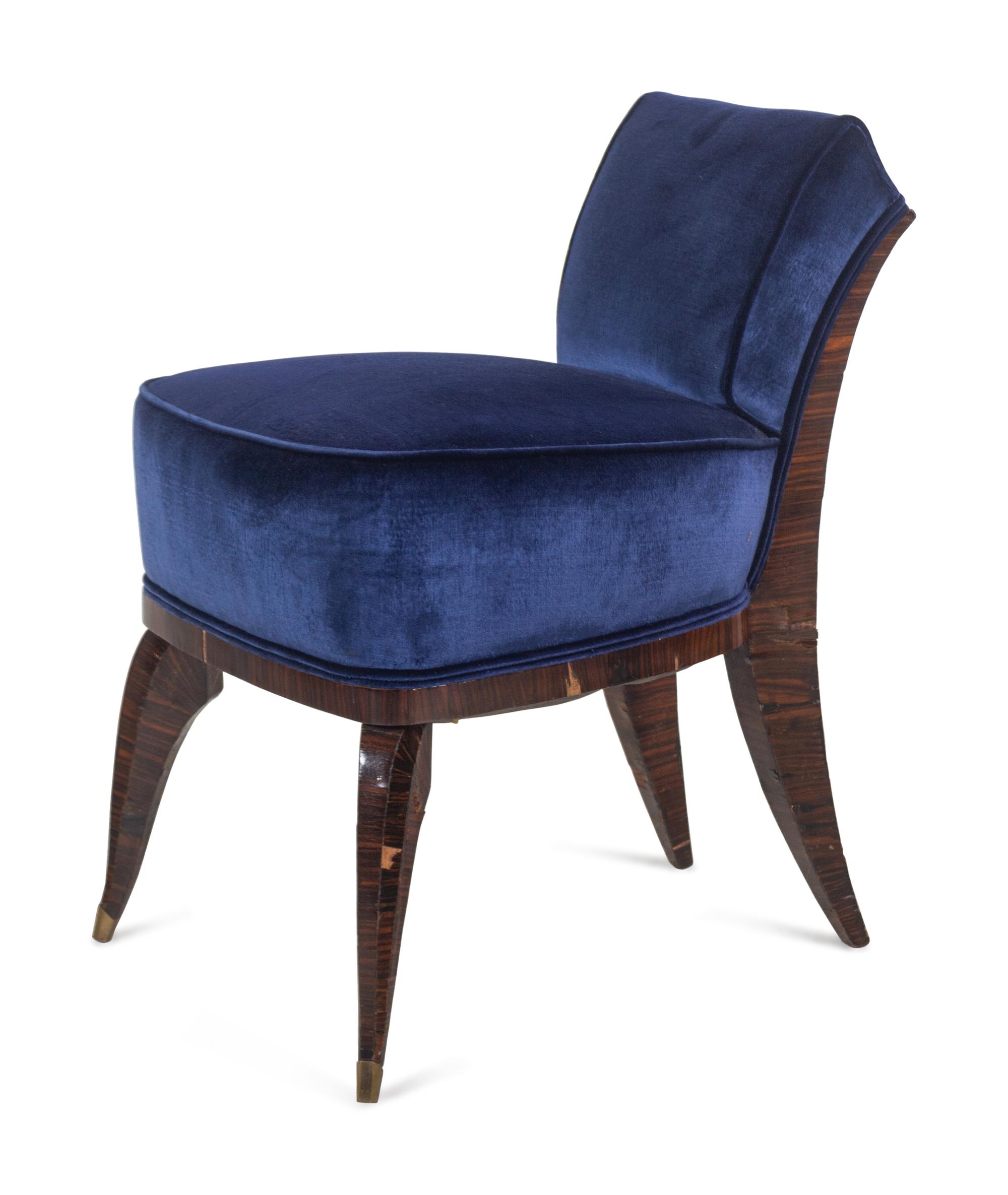 A French Art Deco Macassar Veneered Dressing Table and Chair