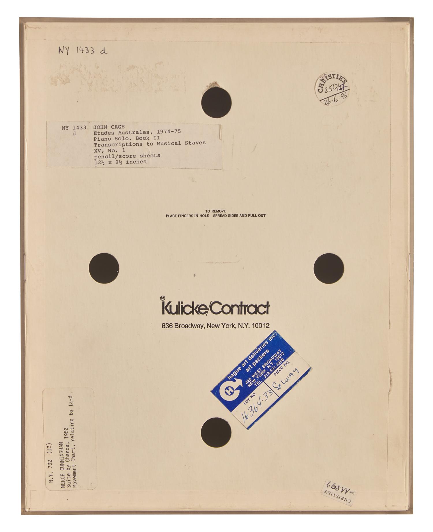 Études Australes, Piano Solo. Book II, Transcriptions to Musical Staves XV, No. 1, 1974-75