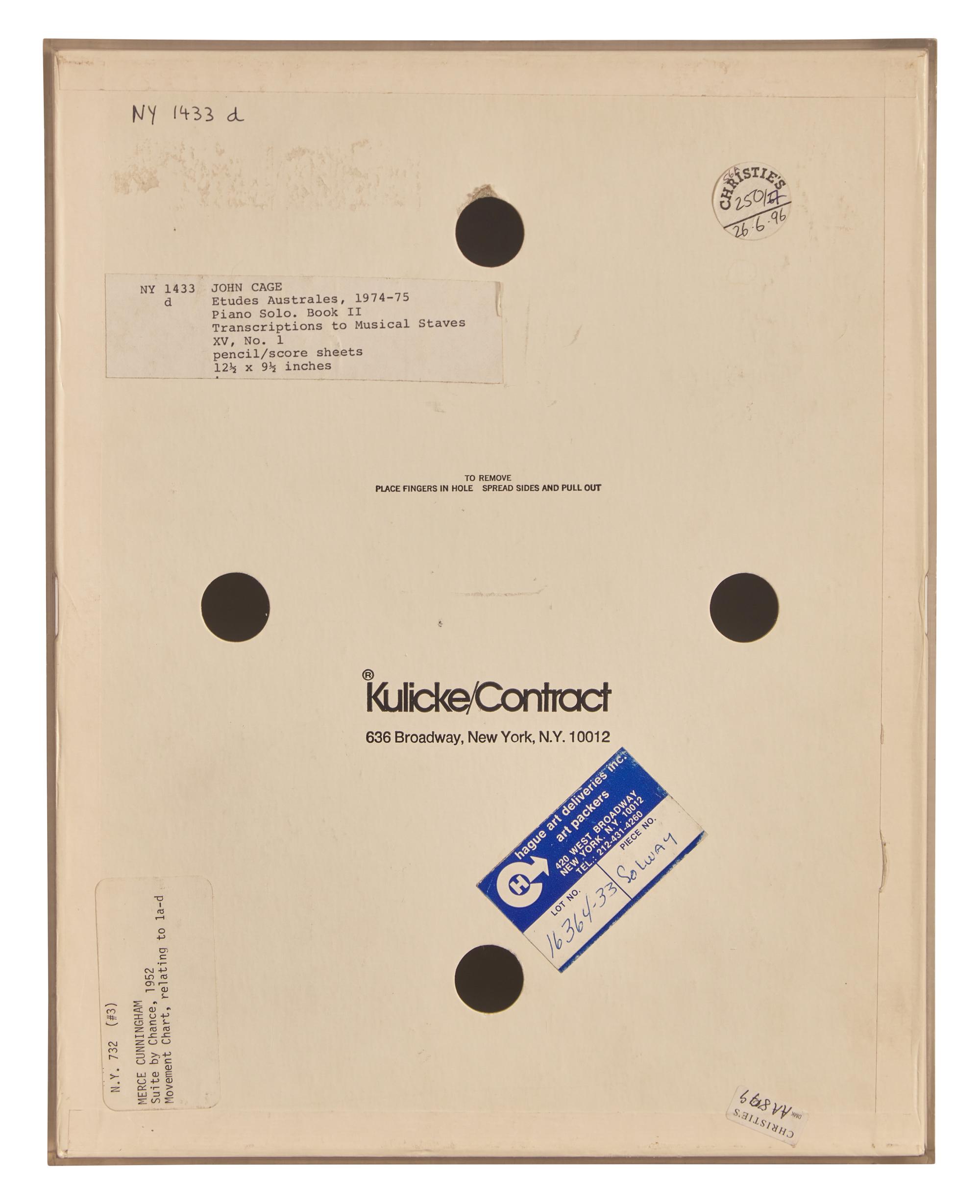 Études Australes, Piano Solo. Book II, Transcriptions to Musical Staves XV, No. 1, 1974-75