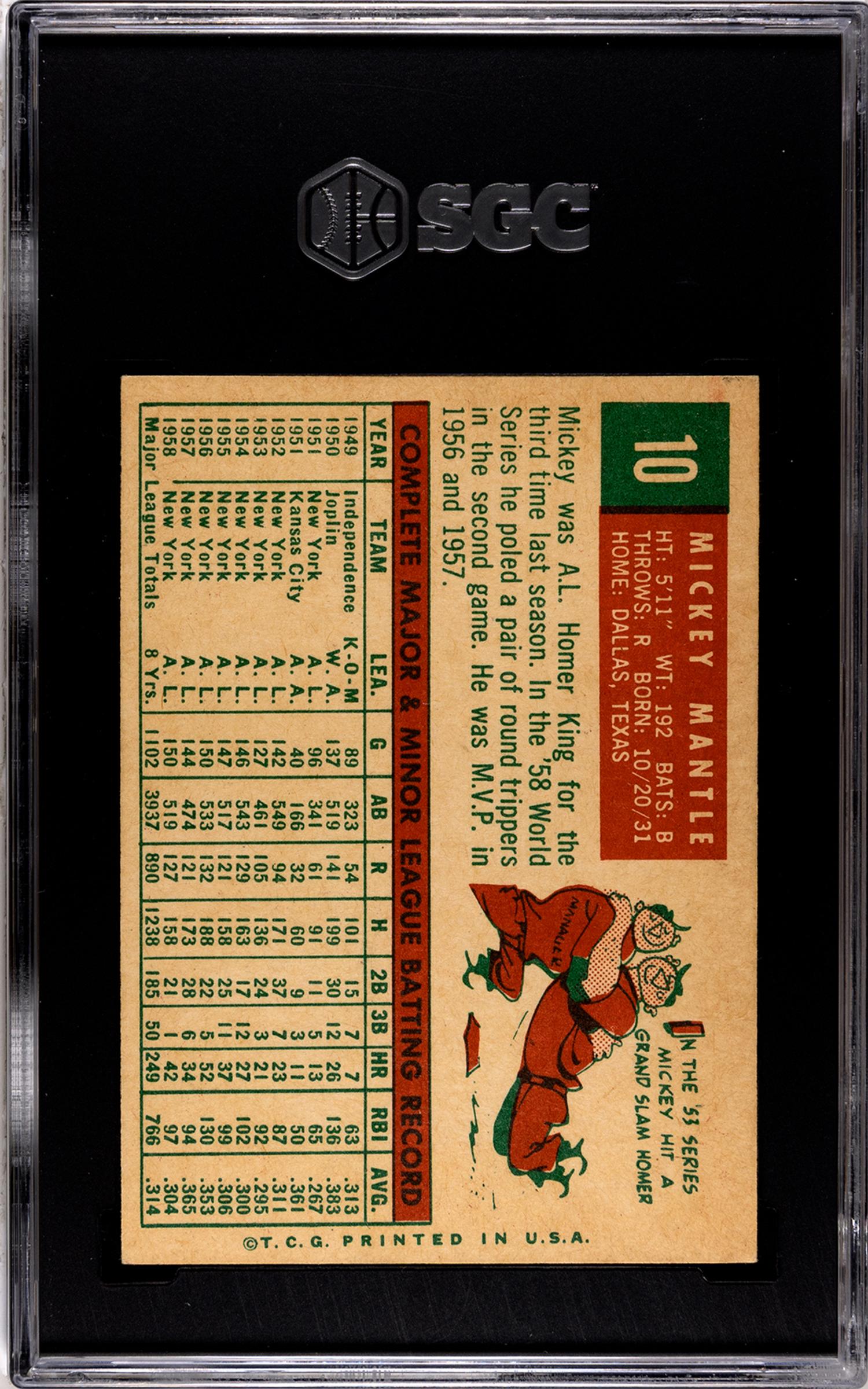 A Complete Set of 1959 Topps Baseball Cards Including SGC Graded Key Cards (572/572),