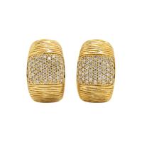 LE VIAN, YELLOW GOLD AND DIAMOND EARCLIPS