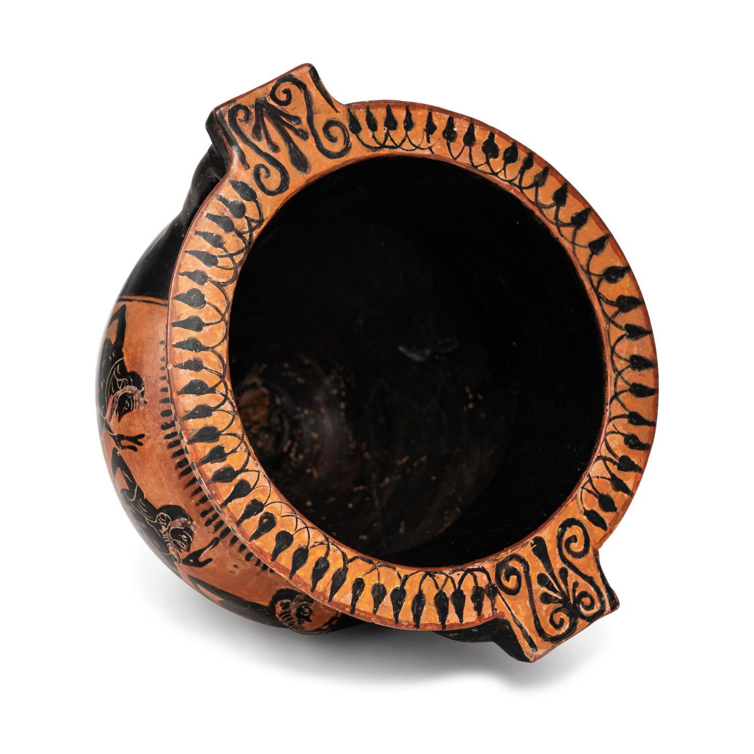 An Attic Black-Figured Krater with Six Dancing Komasts