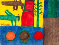 Untitled (Prehistoric Animals), Untitled (Prehistoric Animals), Untitled (Prehistoric Animals) and Untitled (Prehistoric Animals (four works)