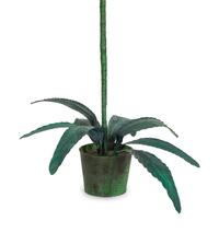 A Pair of Painted Tole Models of Amaryllis