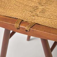 George Nakashima (American, 1905-1990) "Grass-Seated" Stool, New Hope, Pennsylvania, circa 1960